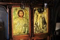 Icon of Jesus Christ handcrafted and covered with gold Royalty Free Stock Photo