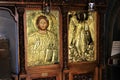 Icon of Jesus Christ handcrafted and covered with gold Royalty Free Stock Photo