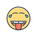 Color illustration icon for Joke, laugh and banter