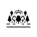 Black solid icon for Jungle, forest and wilderness Royalty Free Stock Photo