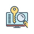 Color illustration icon for Keylogger, code and technology Royalty Free Stock Photo