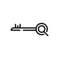 Black line icon for Keyword, Search and shibboleth