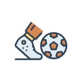 Color illustration icon for Kickball, activity and game