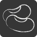 Icon Kidney Beans. suitable for Nuts symbol. chalk Style. simple design editable. design template