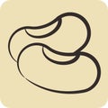 Icon Kidney Beans. suitable for Nuts symbol. hand drawn style. simple design editable