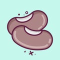 Icon Kidney Beans. suitable for Nuts symbol. MBE style. simple design editable. design template vector. simple illustration