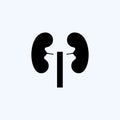 Icon Kidney. suitable for education symbol. glyph style. simple design editable. design template vector. simple illustration