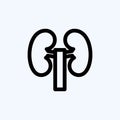 Icon Kidney. suitable for education symbol. line style. simple design editable. design template vector. simple illustration