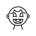 Black line icon for Kids, children and baby Royalty Free Stock Photo