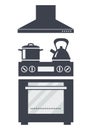 icon of kitchen electric oven, vector