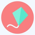 Icon Kite - Flat Style - Simple illustration