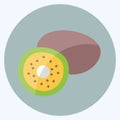 Icon Kiwi. suitable for Fruits and Vegetables symbol. flat style. simple design editable. design template vector. simple symbol