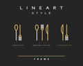 Icon knife, fork and spoon Royalty Free Stock Photo