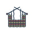 Color illustration icon for Knitting, knitwork and weaving