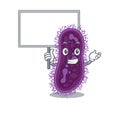 An icon of lactobacillus rhamnosus bacteria mascot design style bring a board