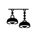 Black solid icon for Lamps, light and electric