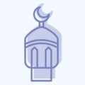 Icon Lantern. related to Ramadan symbol. two tone style. simple design editable. simple illustration Royalty Free Stock Photo