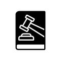 Black solid icon for Law, enactment and lawmaking Royalty Free Stock Photo