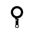 Black solid icon for Len, magnifying and tool