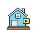 Color illustration icon for Letting, forgiving and flat