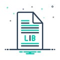 Mix icon for Lib, file and paper Royalty Free Stock Photo