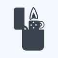 Icon Lighter. suitable for men accessories symbol. glyph style. simple design editable. design template vector. simple symbol