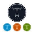 Icon lighthouse, vector illustration