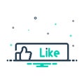 mix icon for Like Button, conforming and good