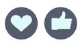 Icon like. Heart icon. Social Network Like Icons Royalty Free Stock Photo