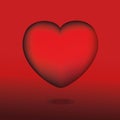 icon like and red heart in a minimalistic cartoon style. Royalty Free Stock Photo