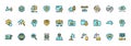 Icon pack Information Technology icon set Royalty Free Stock Photo