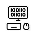 Icon computer binary coding Royalty Free Stock Photo
