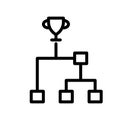 icon Line hierarchy of soccer game.