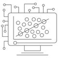 Icon of linear regression in artificial intelligence and machine learning