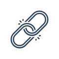Color illustration icon for Link, strong and connected Royalty Free Stock Photo