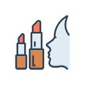 Color illustration icon for Lipstick, beauty and cosmetic Royalty Free Stock Photo