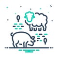 Mix icon for Livestock, animal and mammal