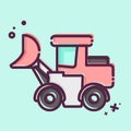 Icon Loader Truck. related to Construction Vehicles symbol. MBE style. simple design editable. simple illustration