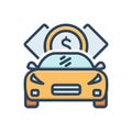 Color illustration icon for Loan, indebtedness and debt Royalty Free Stock Photo