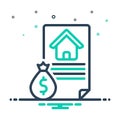 Mix icon for Loan, mortgage and money Royalty Free Stock Photo
