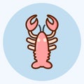 Icon Lobster. suitable for Meat. flat style. simple design editable. design template vector. simple illustration