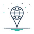 Mix icon for Location, pointer and localization