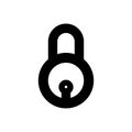 Black solid icon for Lock, padlock and protect Royalty Free Stock Photo