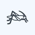 Icon Locust Infestation. suitable for disasters symbol. line style. simple design editable. design template vector. simple symbol