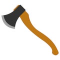 Icon logo ax for chopping wood, cartoon ax chopping sign