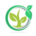 Icon logo with the concept of cultivation of plant