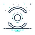 Mix icon for Loop, circular and motion Royalty Free Stock Photo