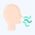 Icon Loss Of Smell. suitable for flu symbol. flat style. simple design editable. design template vector. simple illustration Royalty Free Stock Photo