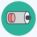 Icon Low Battery. suitable for Web Interface symbol. color mate style. simple design editable. design template vector. simple Royalty Free Stock Photo