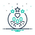 Mix icon for Loyalty, allegiance and love